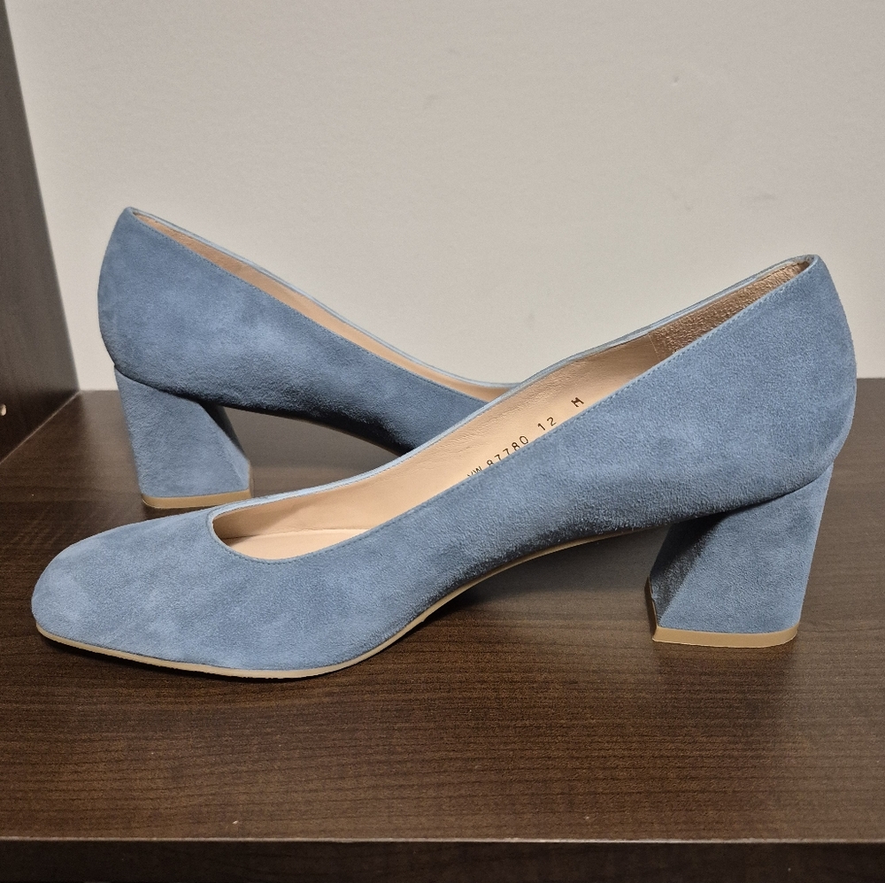 Stuart Weitzman Blue Suede Heels